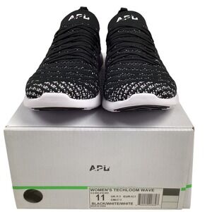 APL Athletic Propulsion Labs Women Techloom Wave Sneakers Black White Size 11